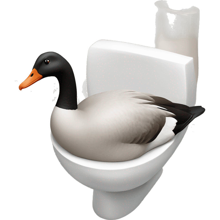 goose on toilet emoji