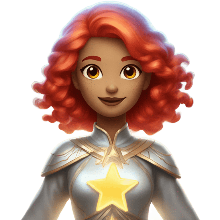 Redhead star girl emoji