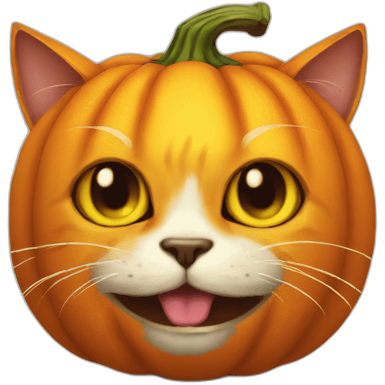 Pumpkin cat emoji