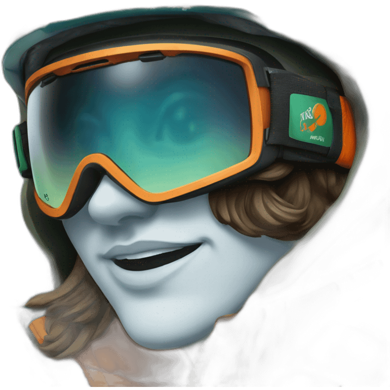 Snowboarder with jagermeister emoji