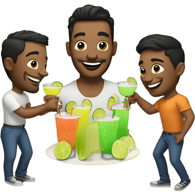 Gay men drinking margaritas  emoji