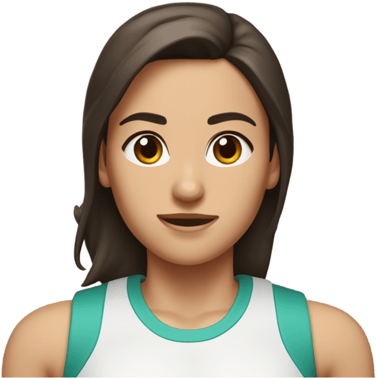 Gym Brunette with brown eyes and mold in the righ ￼cheek  emoji