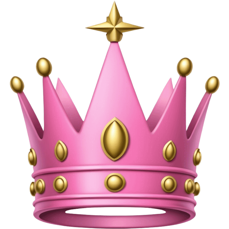 fancy pink crown with gun bullets emoji