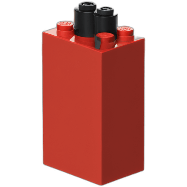 Red 2x4 LEGO brick emoji