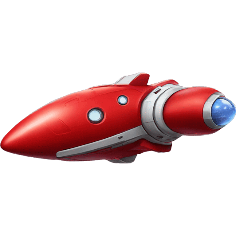 Red spaceship emoji