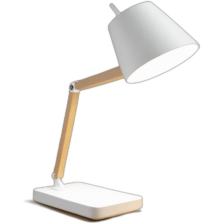 3/4-top-white-wood-desk lamp emoji