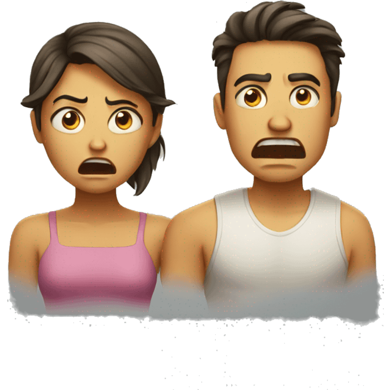 angry couple crying emoji