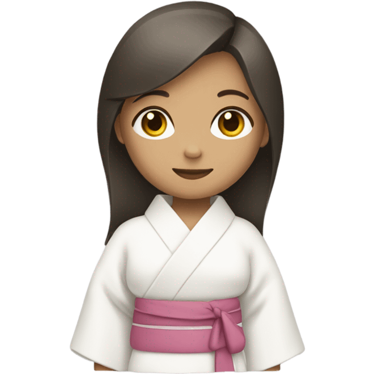 Girl in white kimono emoji