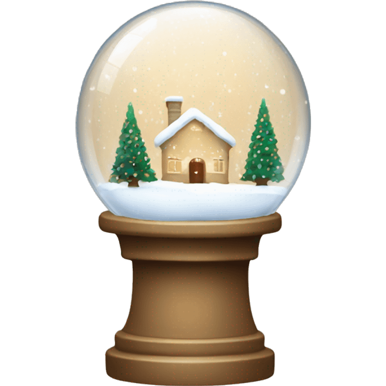 beige Christmas snowglobe emoji