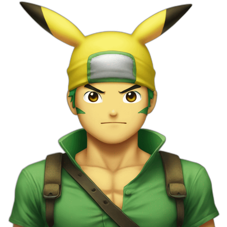 Pikachu like Roronoa Zoro emoji