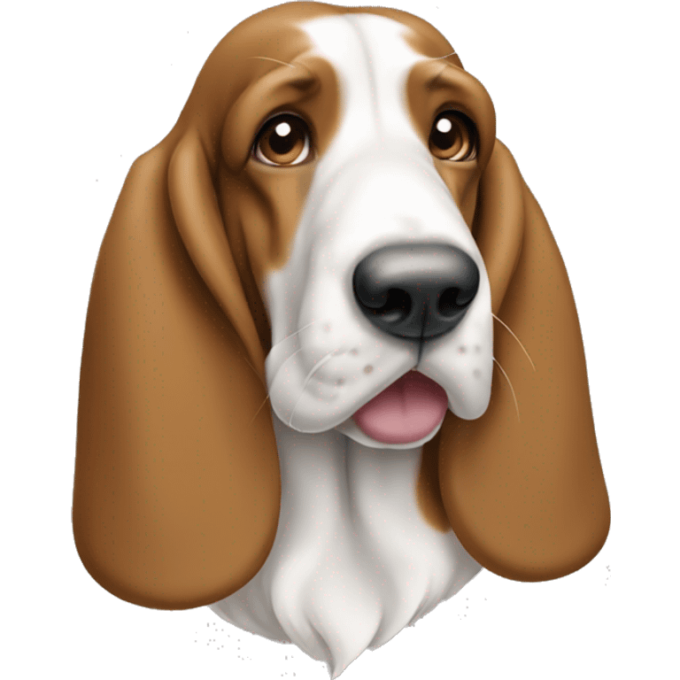 Basset hound tan and white emoji