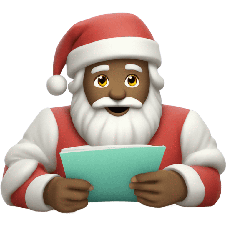 Pastel Santa Claus writing nice list  emoji