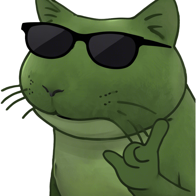 Cat with sunglasses emoji