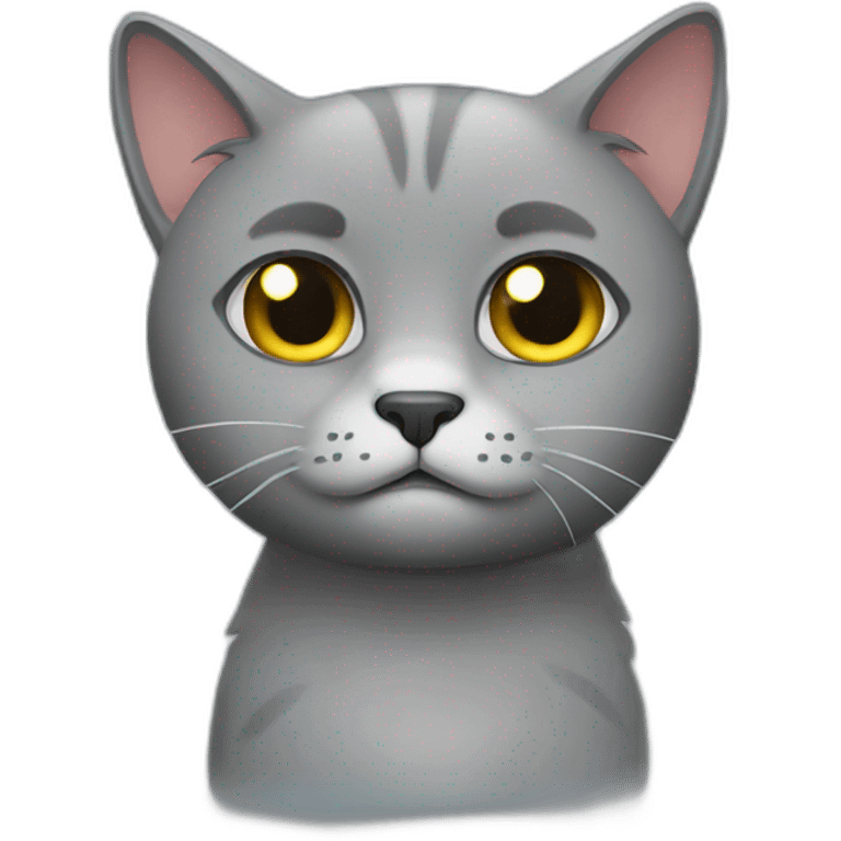 Sad gray cat emoji