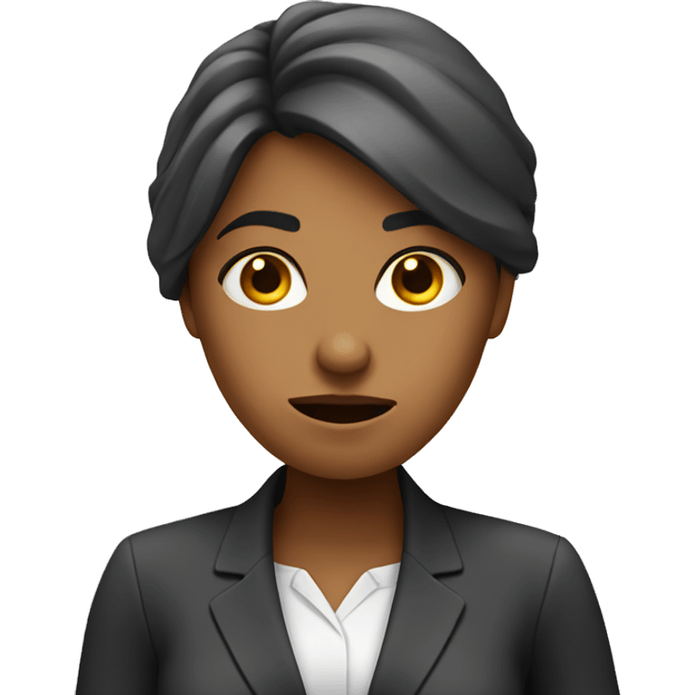 Stressed corporate girl emoji