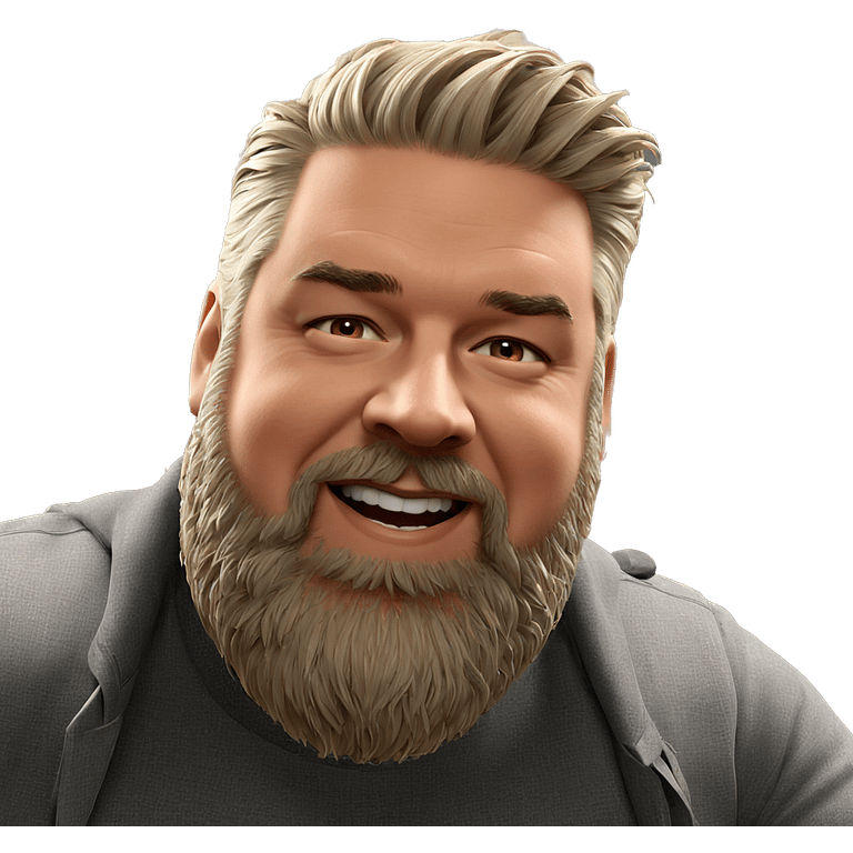 male portrait with beard emoji