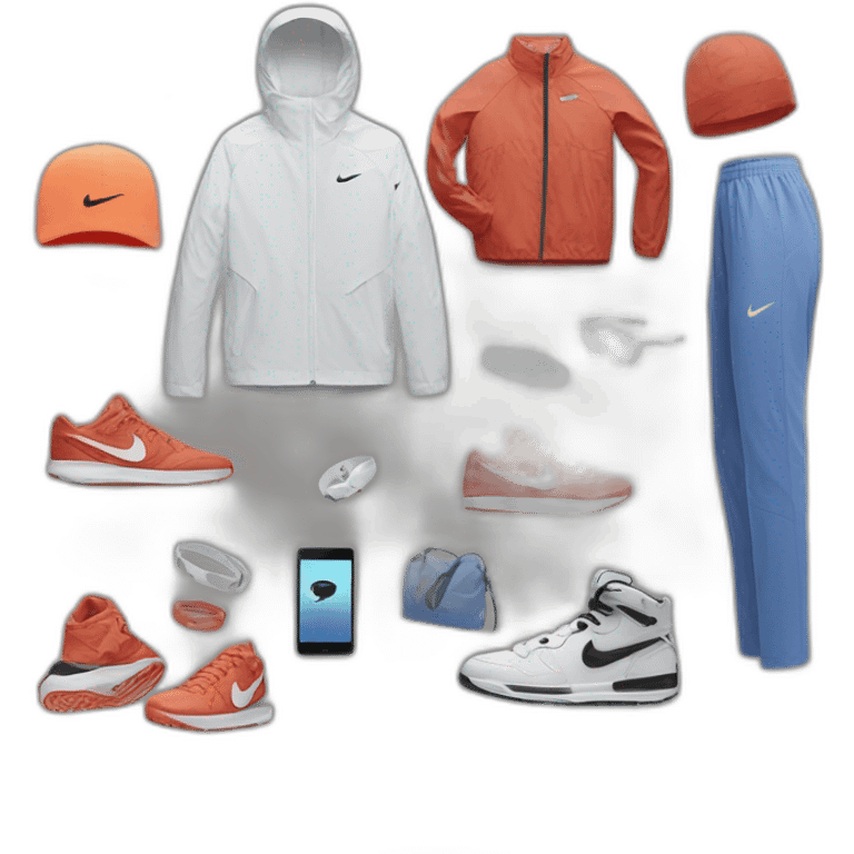 Ensemble nike tech sur une personne emoji