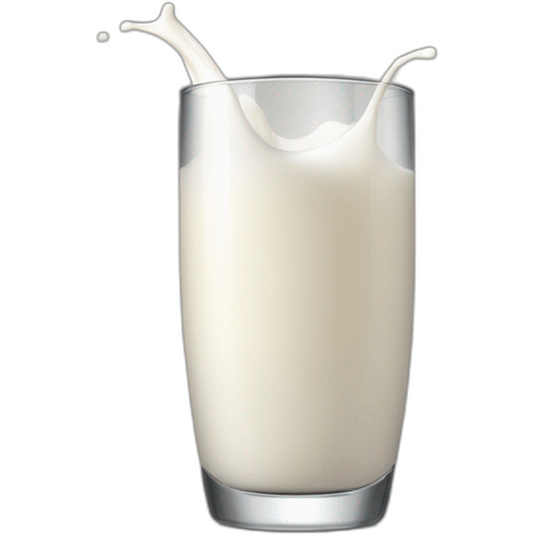 Milk poured into a glass emoji