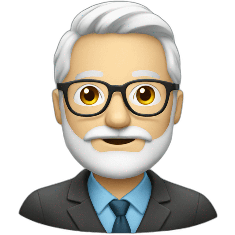 Professor with beard and glasses emoji