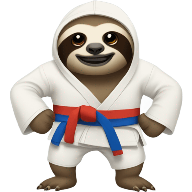 Sloth doing bjj emoji