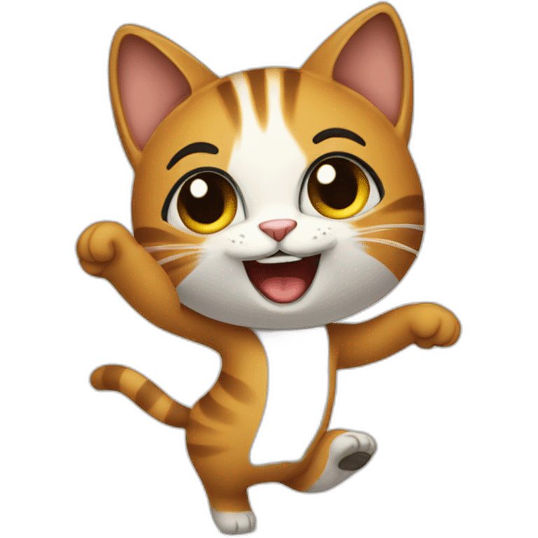 a cat dancing emoji