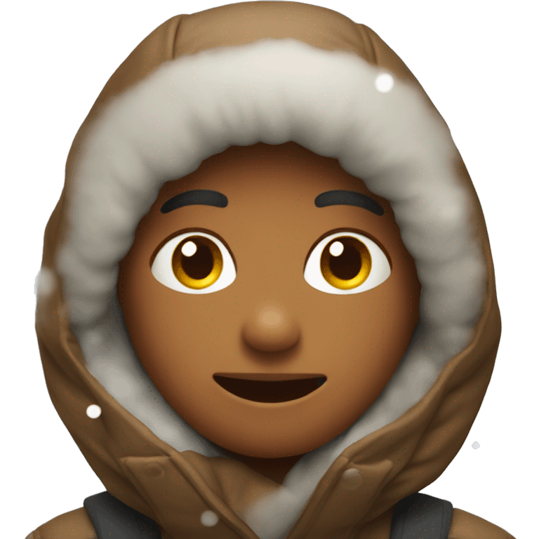 A person enjoying the cold weather emoji