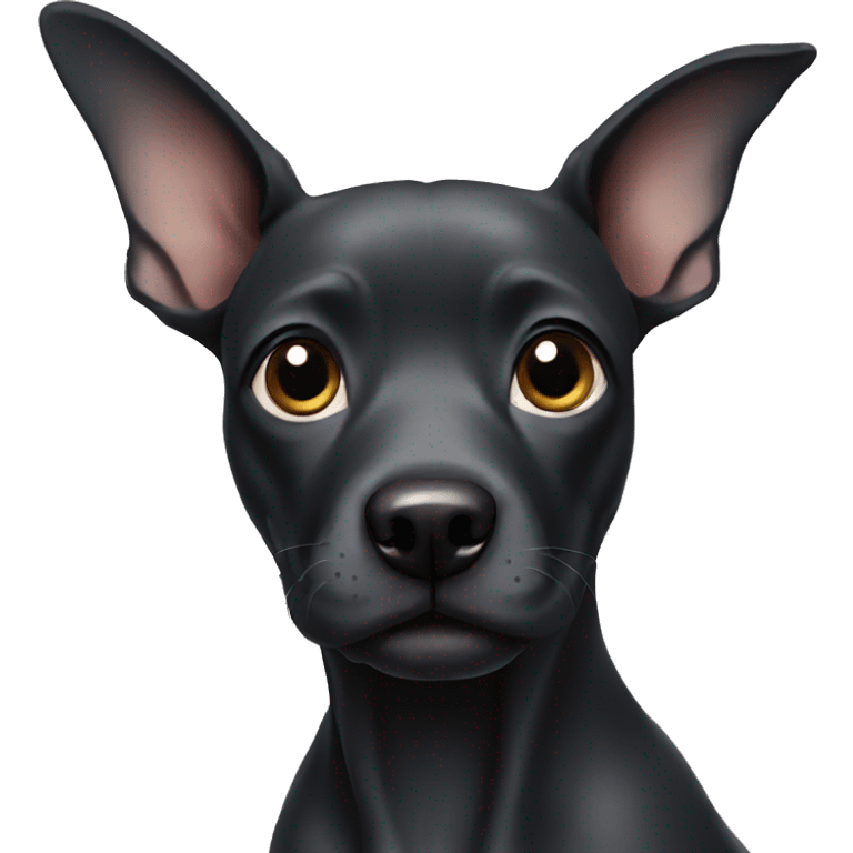 hairless black dog emoji