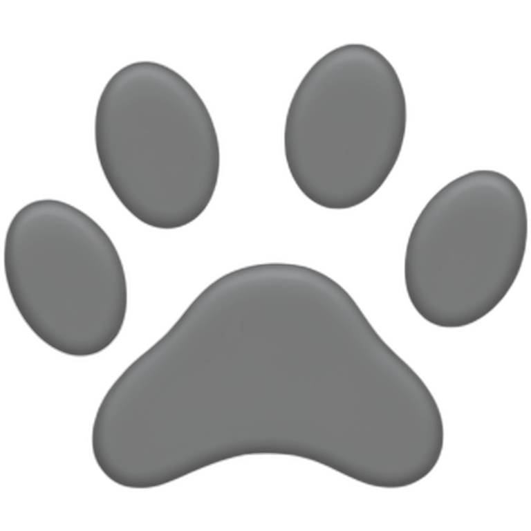 dog paw grey emoji