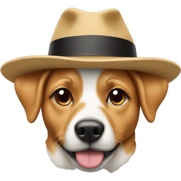 dog wearing hat emoji