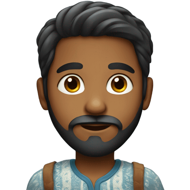 a indian boy having a beard  emoji