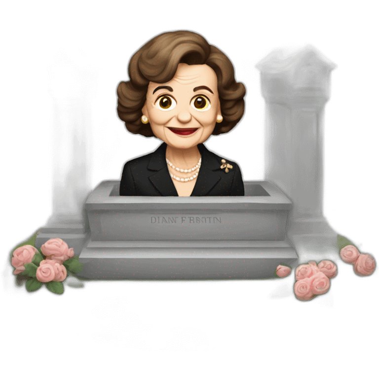 rip dianne feinstein cemetery emoji