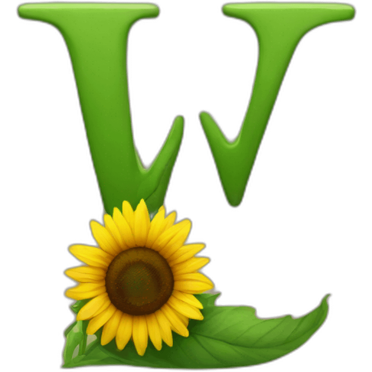 LETTER W SUNFLOWER emoji