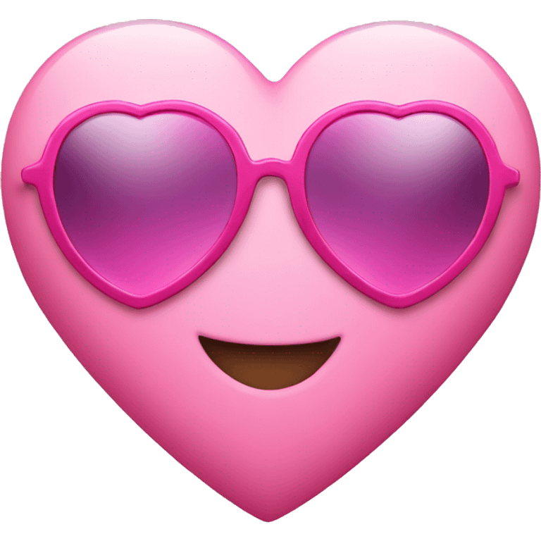 Pink heart with sunglasses emoji