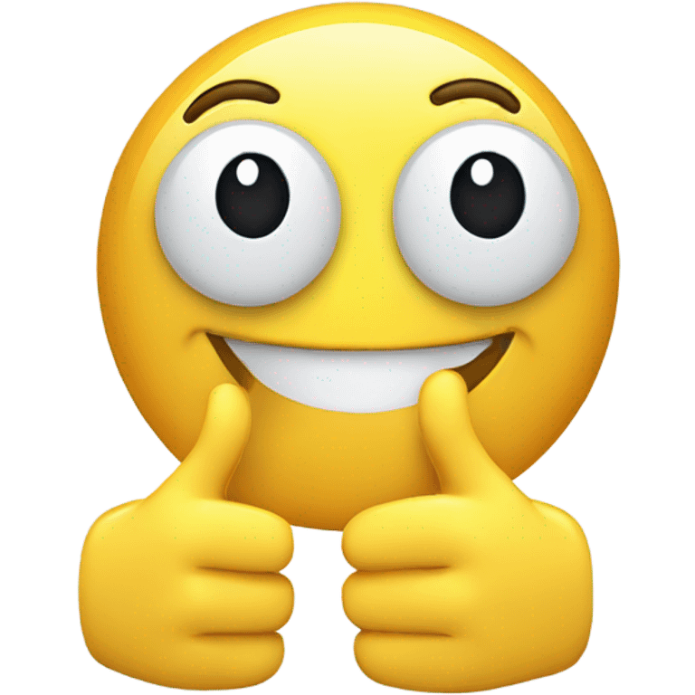 Smiley with 2 thumbs up emoji