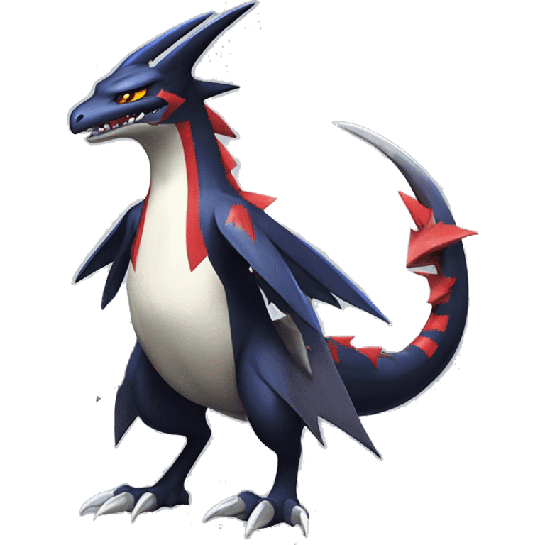 Edgy Cool Legendary Badass Godly Nargacuga-Noivern-Latias-Garchomp-Pokémon with markings Full Body emoji