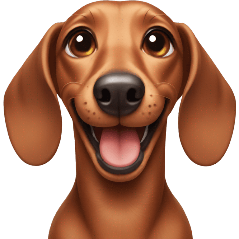 smiling dachshund emoji