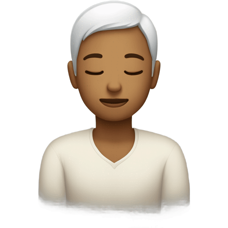 create an emoji of someone keeping calm and composed emoji