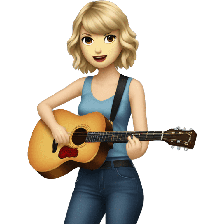 Taylor swift playing a guitar emoji