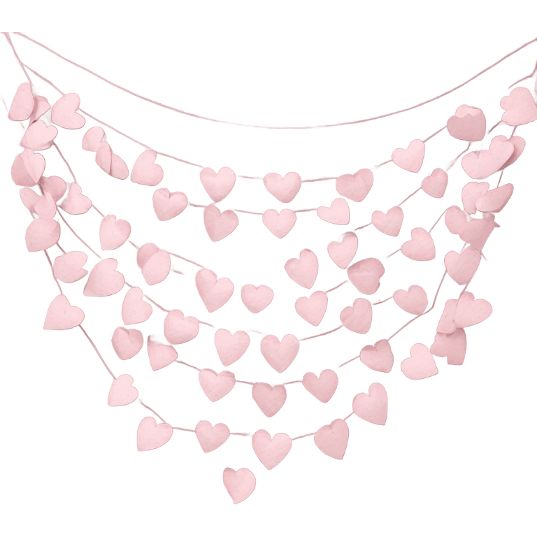 Light pink heart garland’s is  emoji