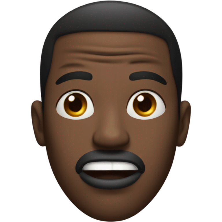 Black man shocked face emoji