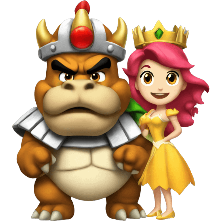 Bowser and princess emoji