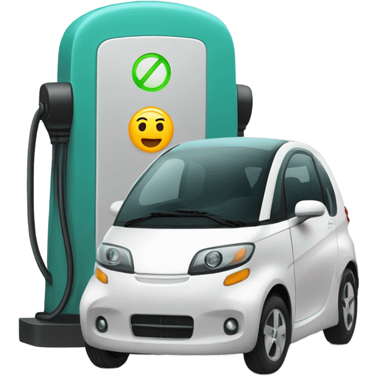 voiture électrique en charge emoji