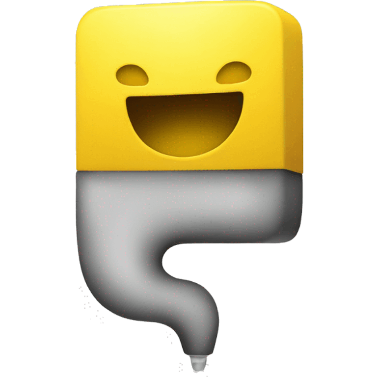 Yellow square vape emoji