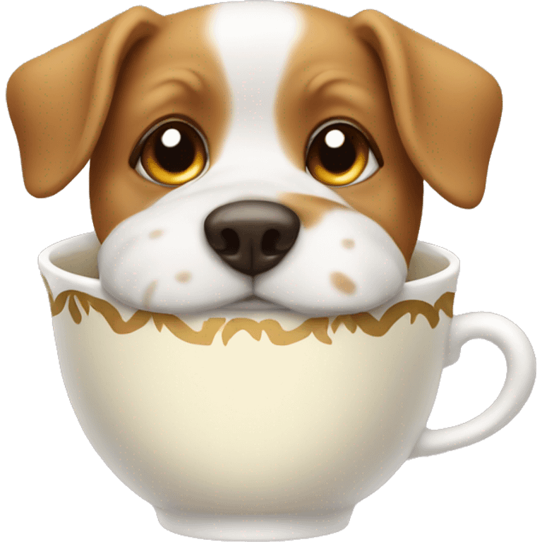 Dog with teacup  emoji