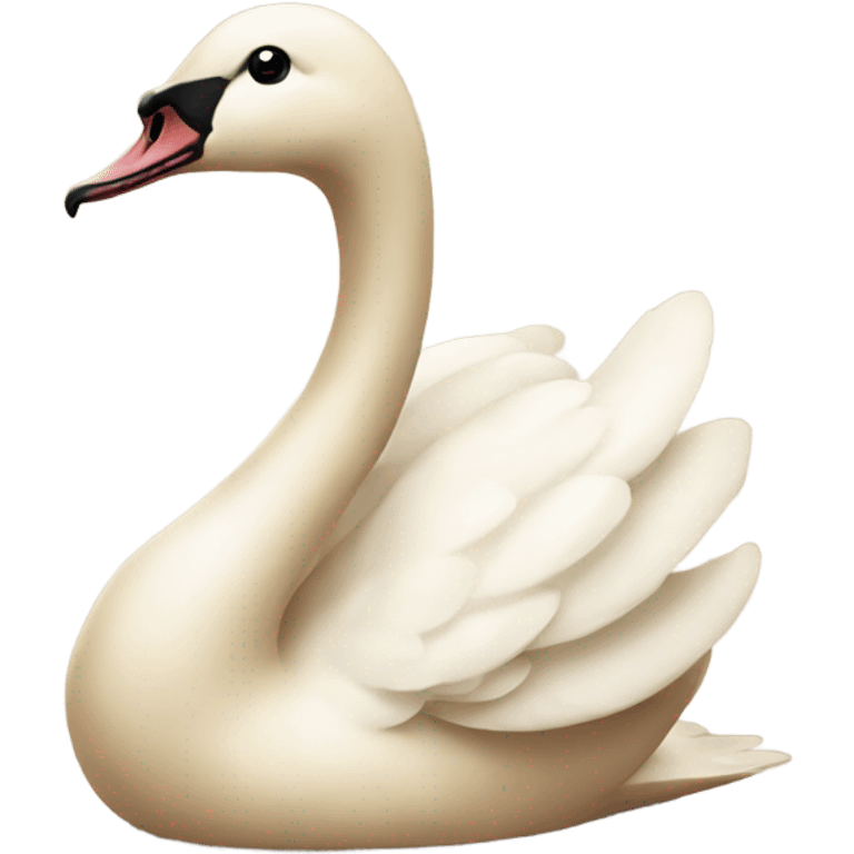 Beige swan emoji