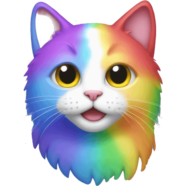 Rainbow cat emoji