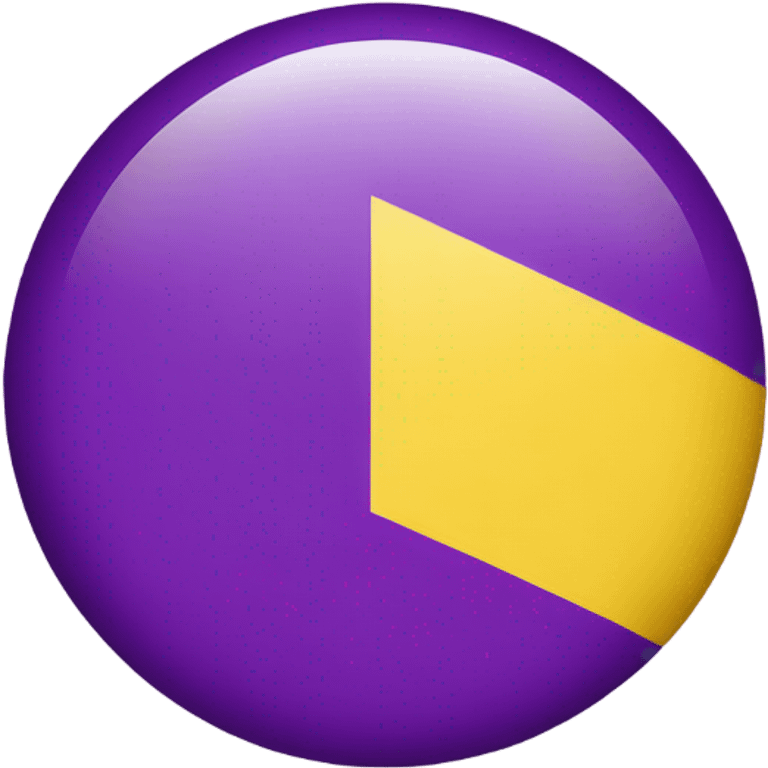 Intersex pride flag with yellow background and purple circle in the middle  emoji