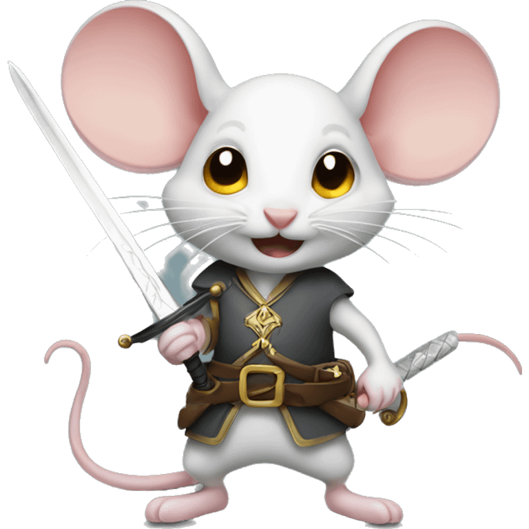 Mouse with sword emoji