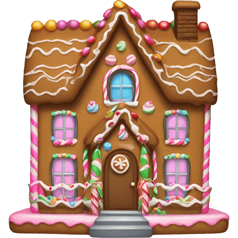 Girly Gingerbread house  emoji