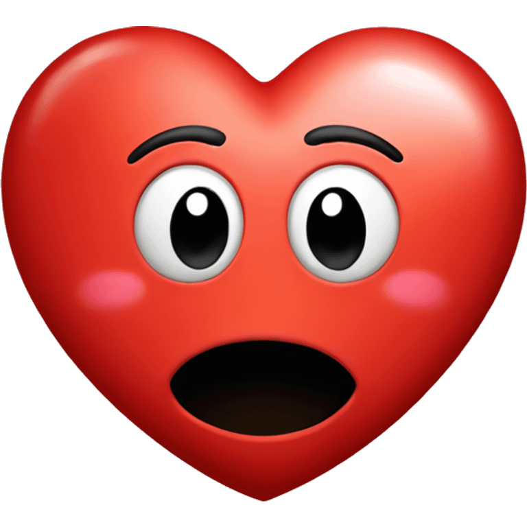 Red heart smiley face emoji